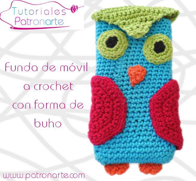 funda de móvil a ganchillo