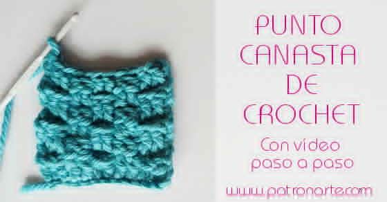 punto canasta de crochet