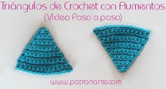 Triángulos de crochet con aumentos