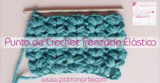 Punto de Crochet Trenzado Elástico
