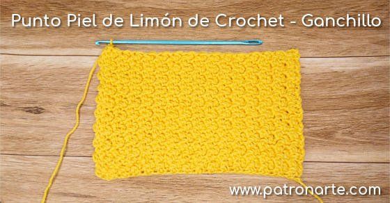Punto Piel de Limón de Crochet - Ganchillo Paso a Paso blog