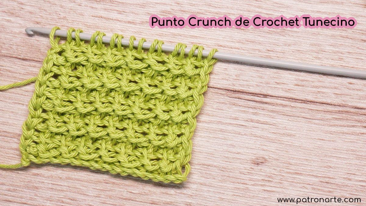 Punto Tunecino Crunch de Crochet Tunecino