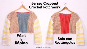 Jersey Cropped Crochet Paso a Paso
