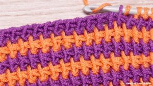 Youtube Punto Tunecino Anillado Biclor de Crochet Tunecino