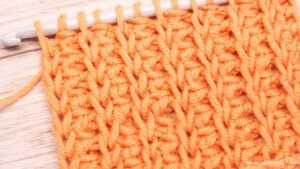 Falso punto Brioche a Crochet Tunecino
