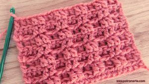 Patrón Falso Punto Relieve a Crochet 2x2 en Punto Alto: Más Fácil y Mucho Menos Consumo de Lana, Menos Peso