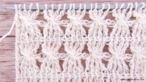 Punto Crochet Tunecino Calado Pajarita Paso a Paso Ideal para Chales, Blusas y Chalecos
