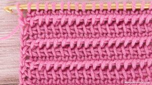 Cómo Tejer Punto Tunecino Alargado Alterno Básico de Crochet Tunecino Fácil, Ligero, No Se Enrolla