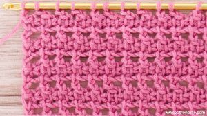 Patrón Punto Calado de Crochet Tunecino Fácil