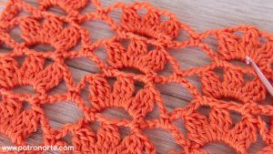 Punto calado a crochet paso a paso Punto calado coronas crochet ganchillo