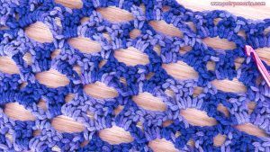 Punto Calado Fácil y Rápido de Crochet Ideal para Lanas Matizadas y Multicolor