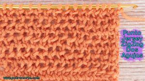 Cómo Tejer el Punto Jersey ZigZag de Knooking Paso a Paso