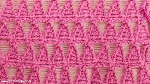 Espectacular Punto de Crochet Tunecino: Punto Triángulos Calados un Punto Diferente y Original