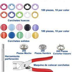 Set Maquina Para Poner Corchetes de 200 Piezas - Imagen 4
