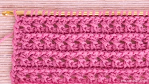 Patrón Punto Bonito De Crochet Tunecino Para Mantas Y Muchos Tejidos Más