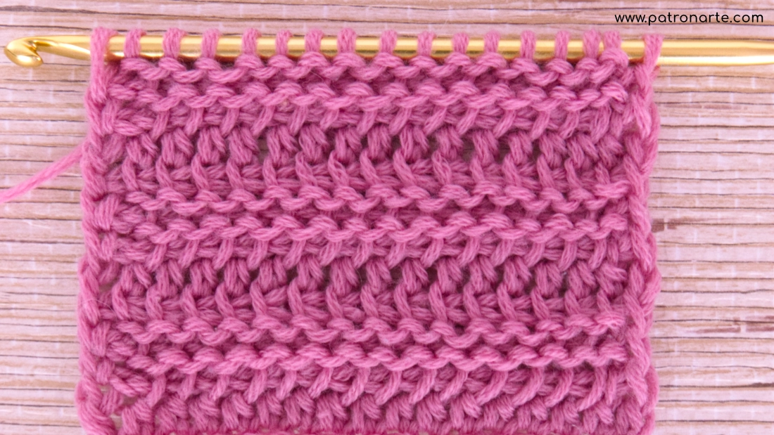 patrón Punto Con Ondas De Crochet Tunecino Un Punto Con Una Textura Única Para Prendas Especiales