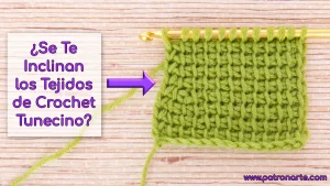 los tejidos de crochet tunecino te quedan inclinados