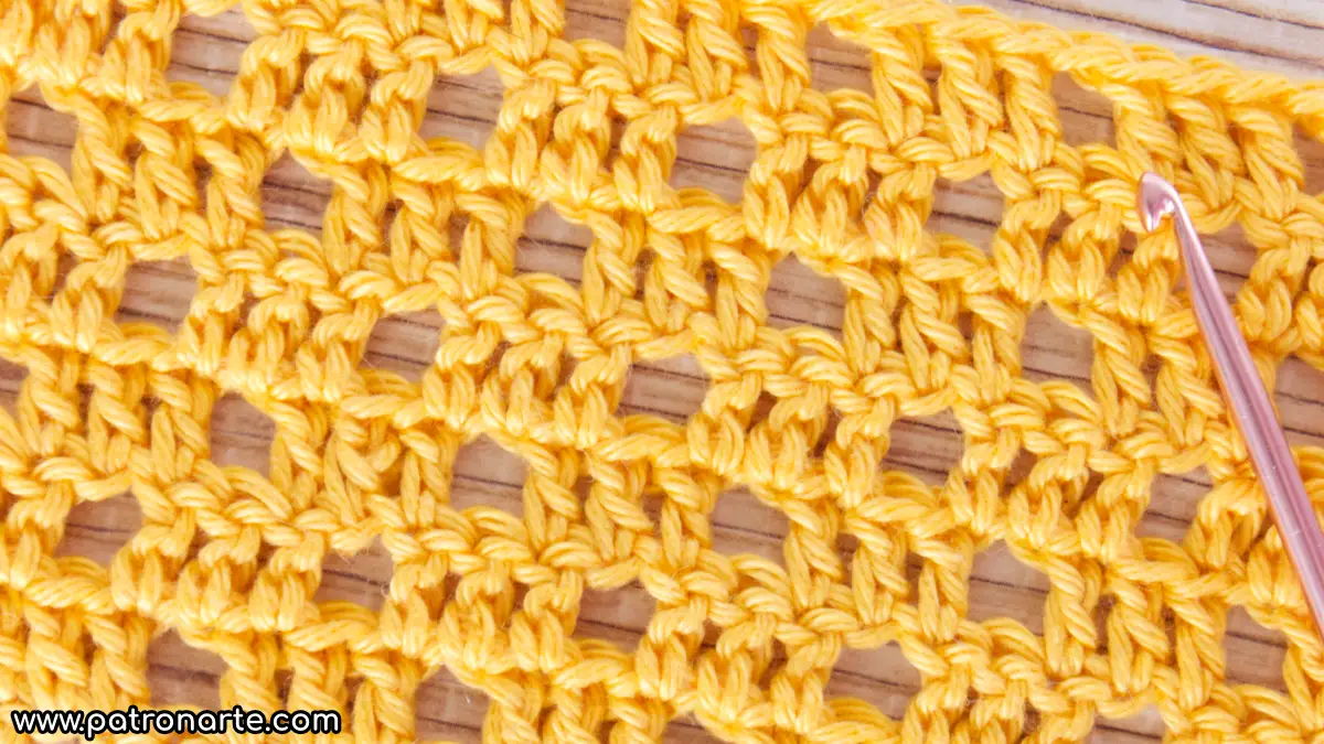 Punto Calado de Crochet Fácil y Bonito Con Solo 2 Vueltas De Repetición