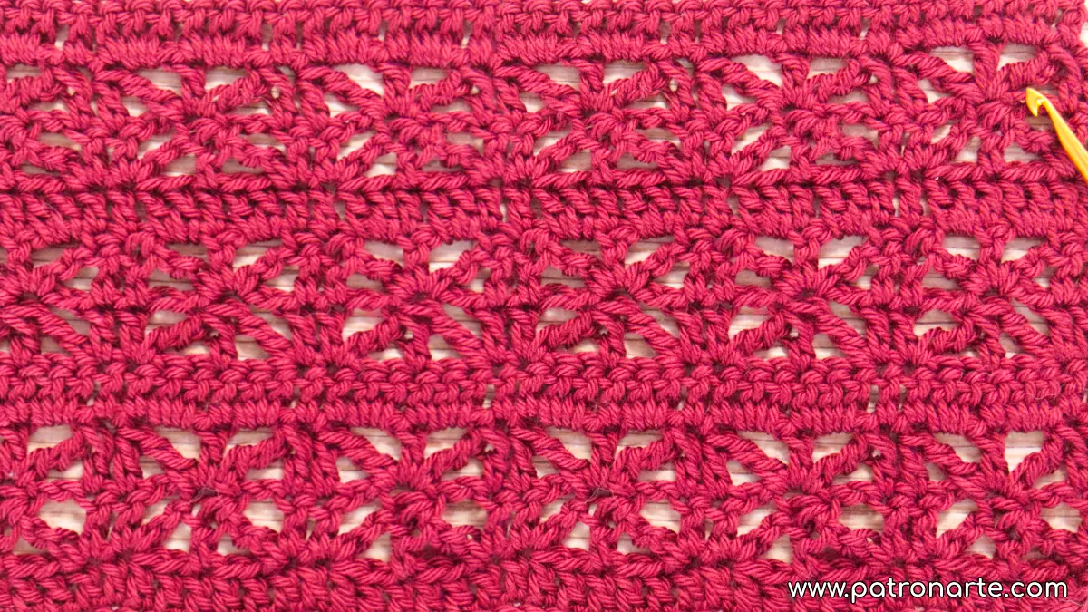 Punto Calado de Crochet que parece granny square pero no lo son