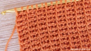 falso punto inglés de crochet tunecino ligero