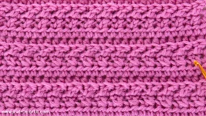 punto de crochet reversible o a dos caras