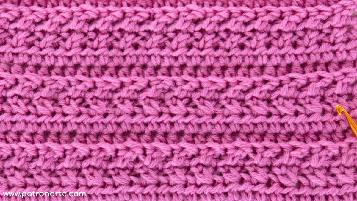 punto de crochet reversible o a dos caras