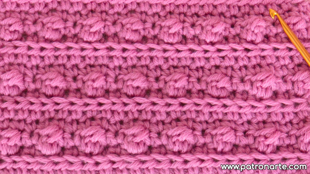patrón punto para manta a crochet paso a paso