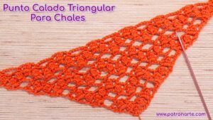 Patrón para Chal Triangular a Crochet: Aprende este Punto Único