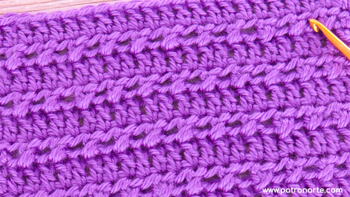 patrón punto de crochet fácil y bonito paso a paso