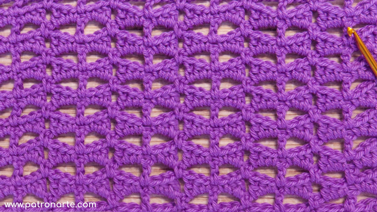 Patrón Punto Pajarita de Crochet: Un Calado de Crochet Original y Fácil