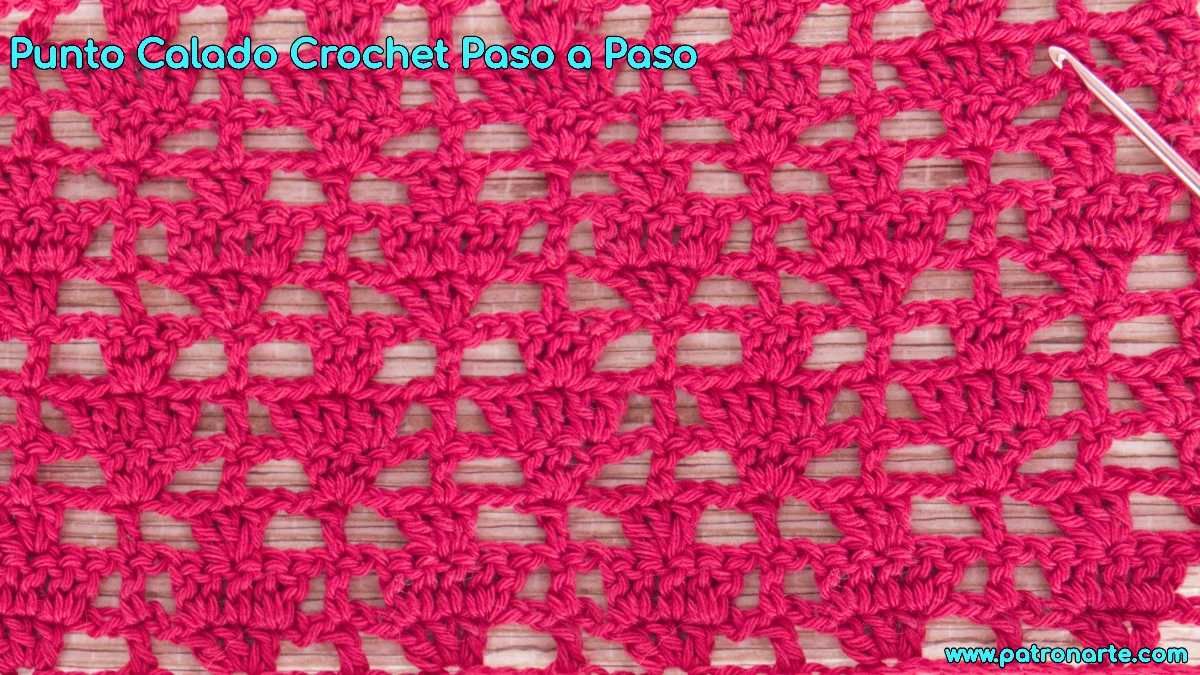 Punto encaje crochet. Punto calado a crochet tipo encaje