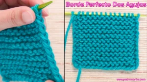 borde bonito a dos agujas fácil y perfecto