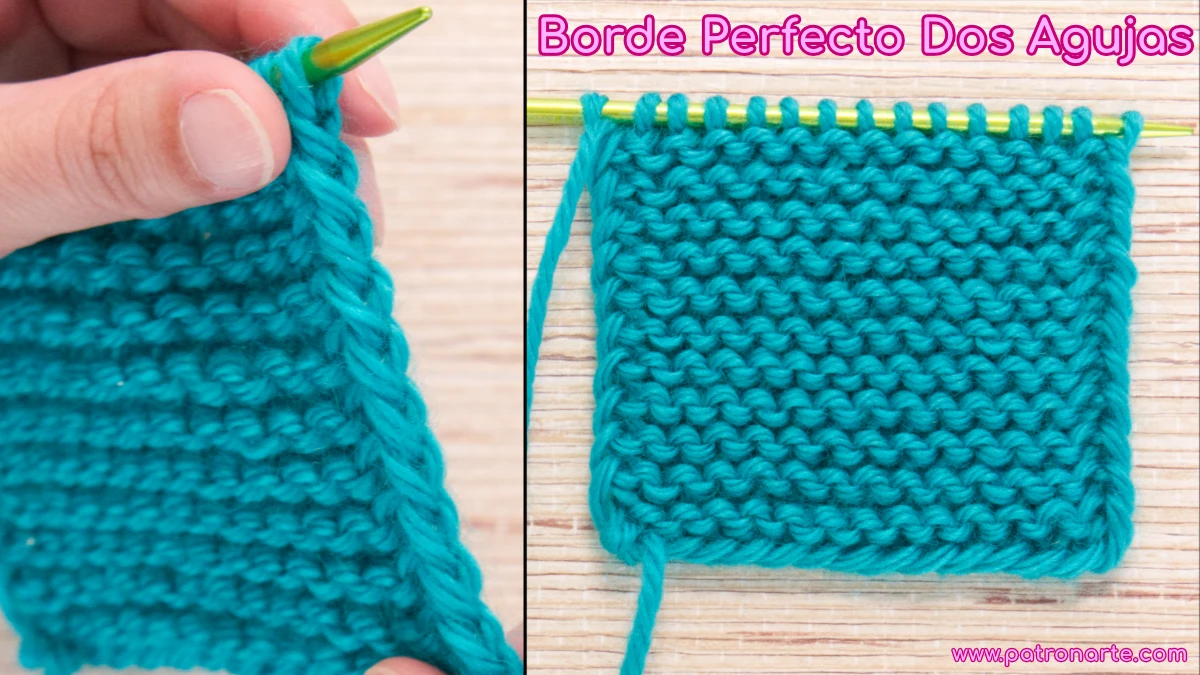 borde bonito a dos agujas fácil y perfecto