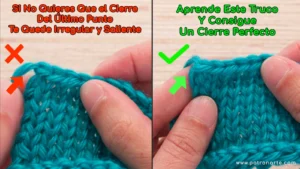 Truco para Conseguir un Cierre Final de Dos Agujas Más Bonito y Parejo