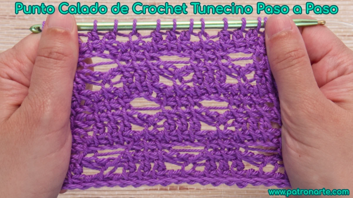 Patrón Punto Tunecino Calado: Un punto diferente para tus prendas de primavera y verano