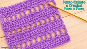 punto calado a crochet paso a paso