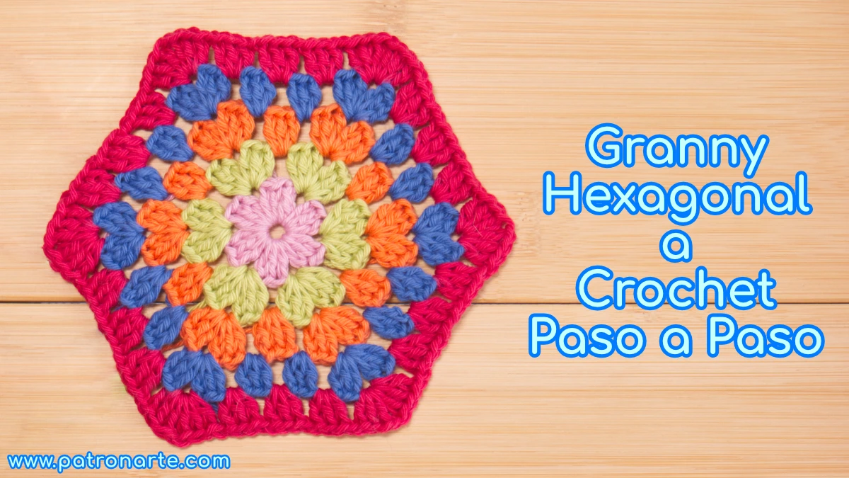 Patrón Granny Hexagonal a Crochet o Ganchillo